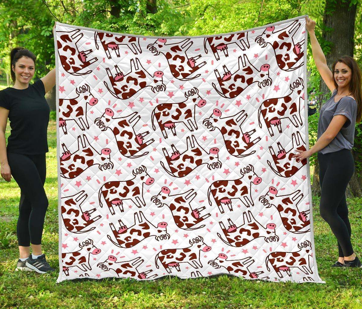 Cartoon Happy Dairy Cow CL17100175MDQ Quilt Blanket