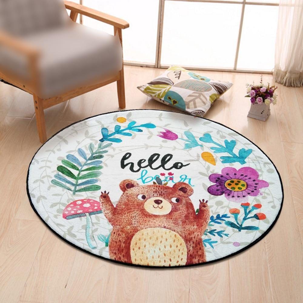 Cartoon Magic Circle Bear Round Carpet