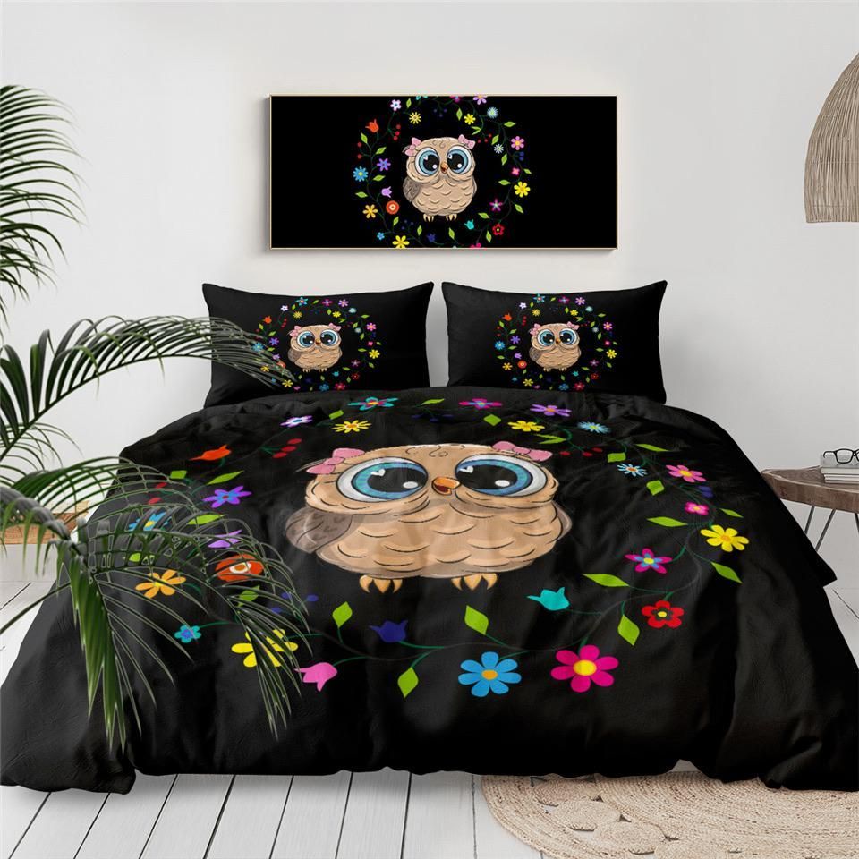 Cartoon Owl Bedding Set