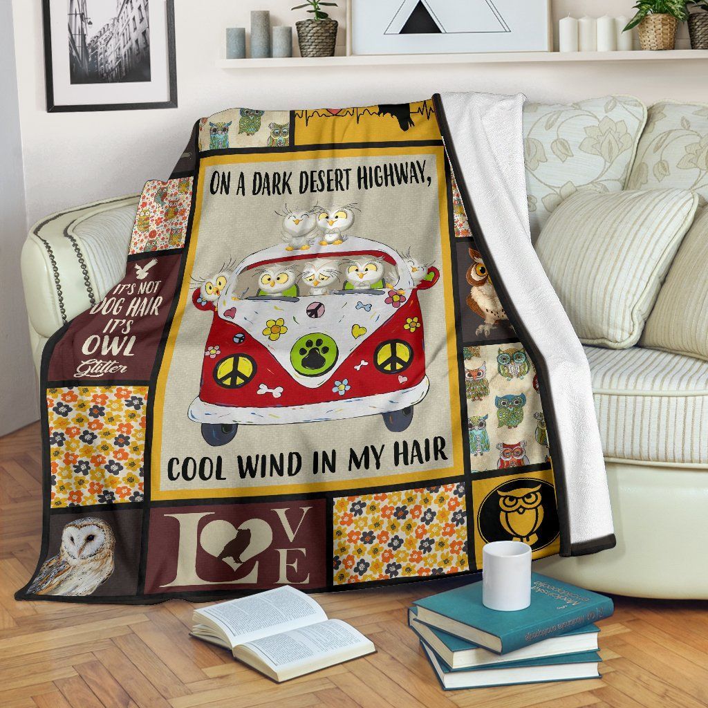 Cartoon Owl Sherpa Fleece Blanket