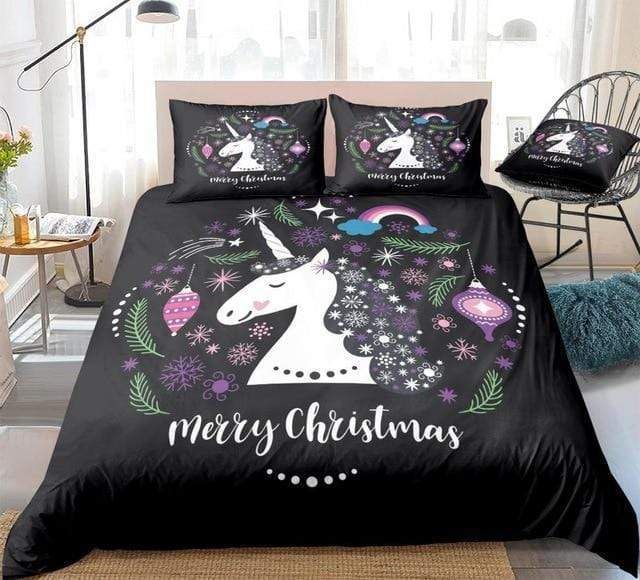 Cartoon Print Unicorn Bedding Set