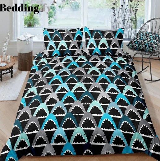 Cartoon Shark Bedding Set