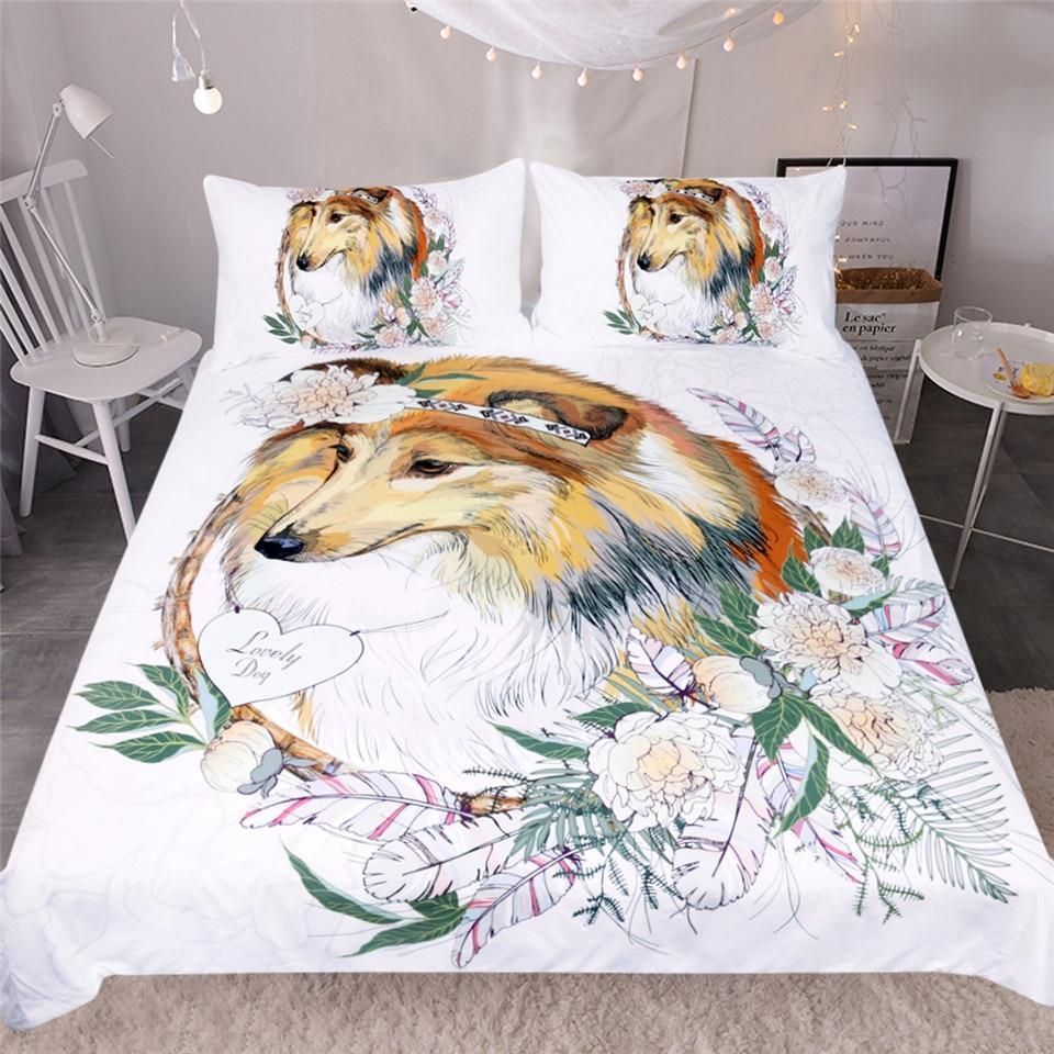 Cartoon Sheepdog Bedding Set