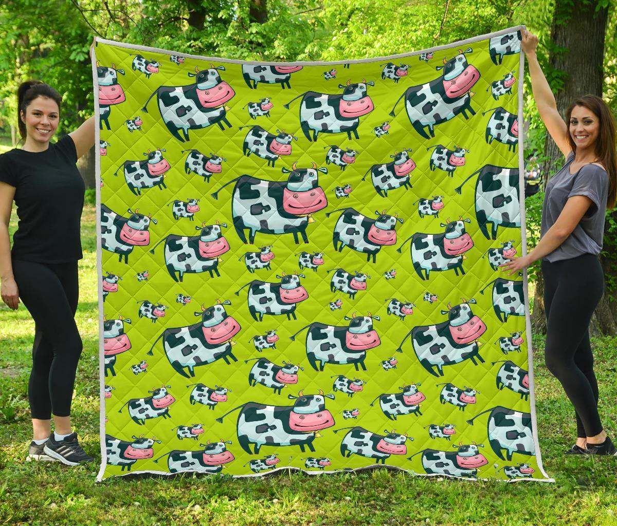Cartoon Smiley Cow CL17100176MDQ Quilt Blanket