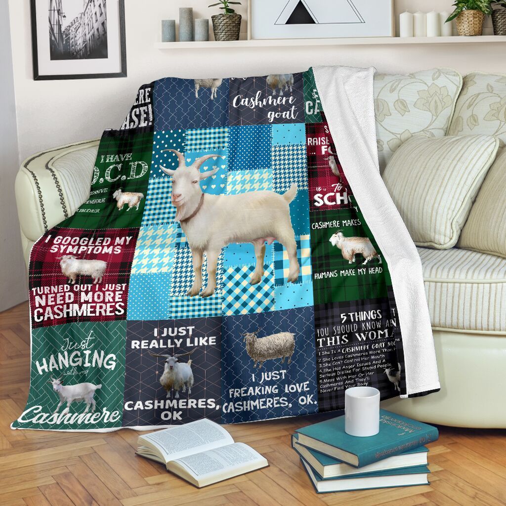 Cashmere Goat Sherpa Fleece Blanket