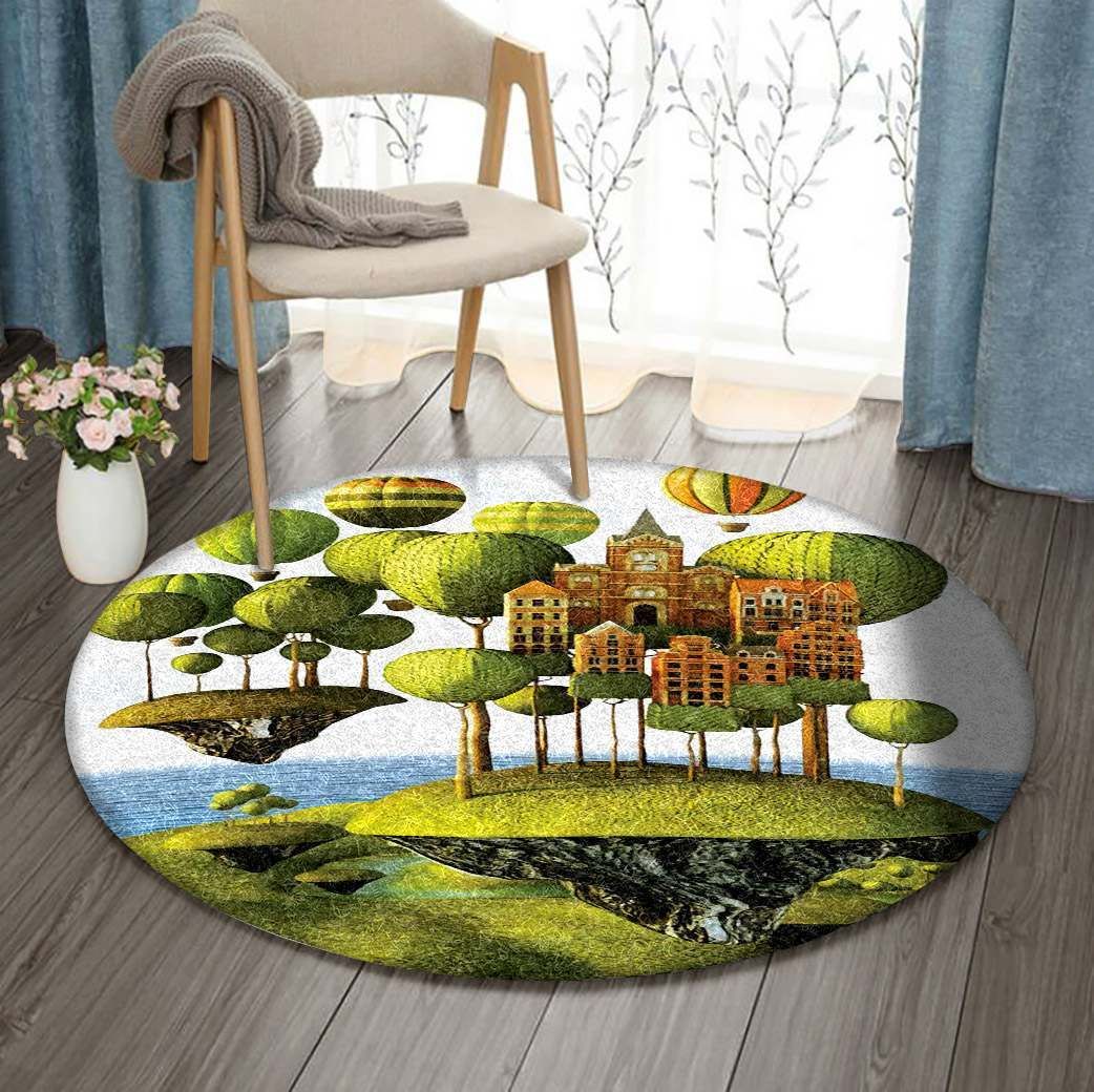 Castle Tree Round Carpet