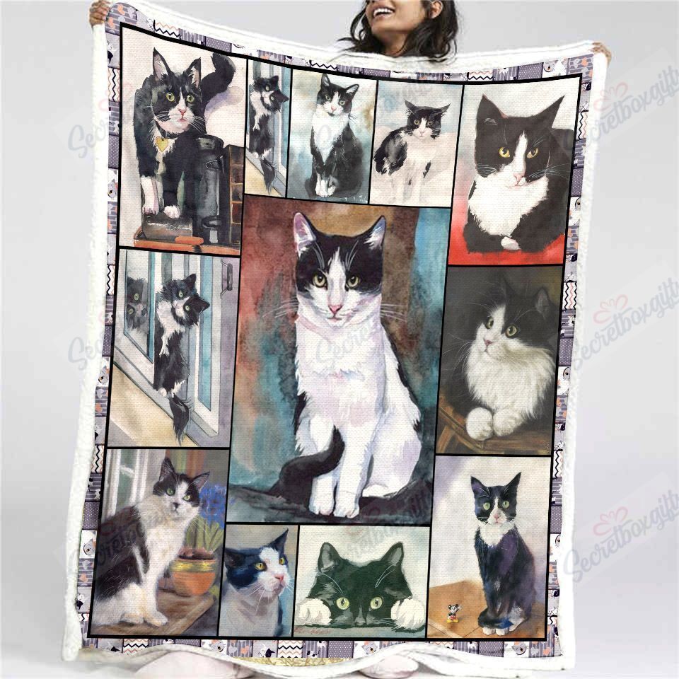 Cat 02 Fleece Blanket