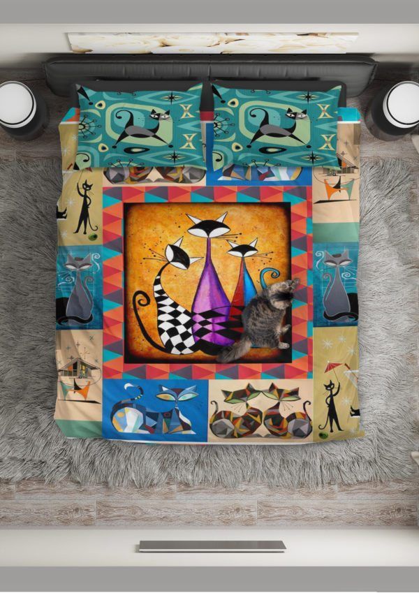 Cat Abstract Bedding Set