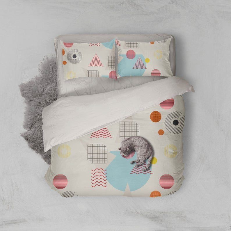 Cat Abstract Pattern Bedding Set