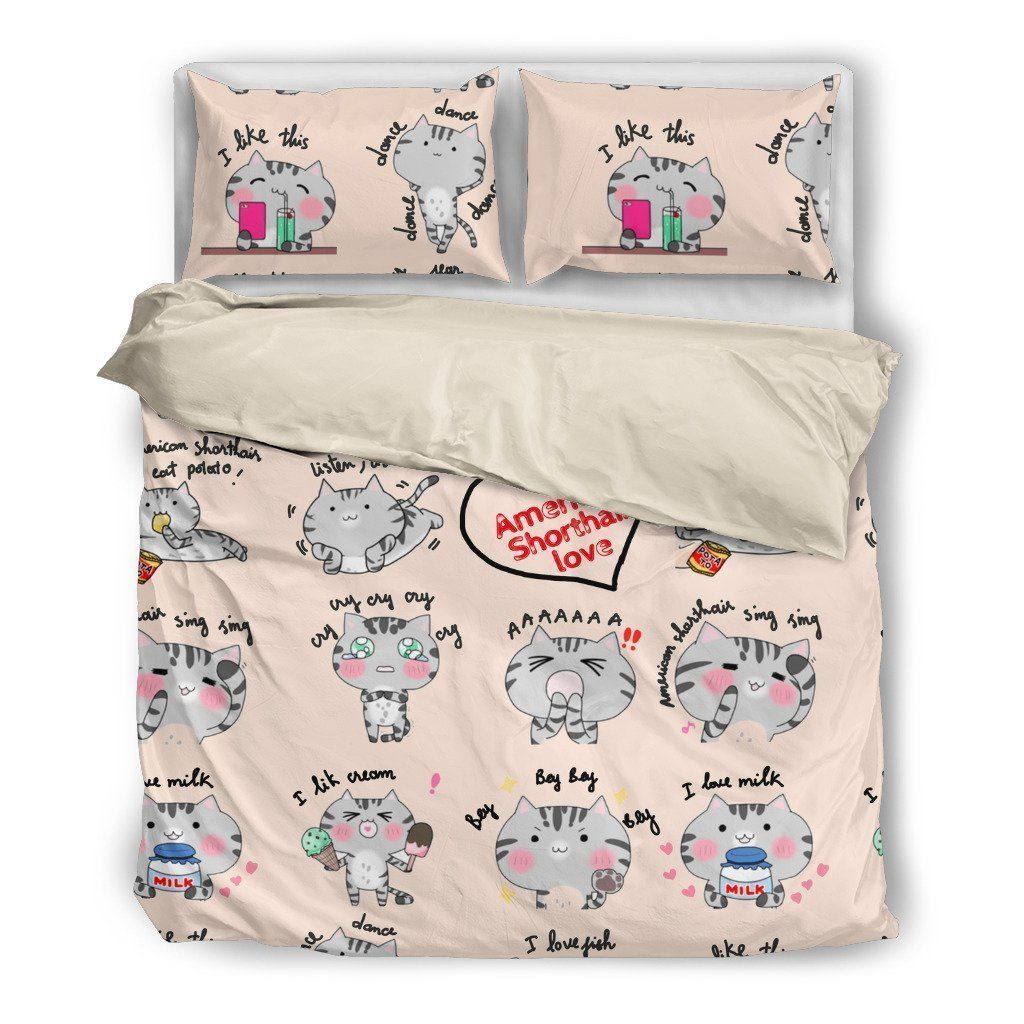 Cat American Shorthair Bedding Set