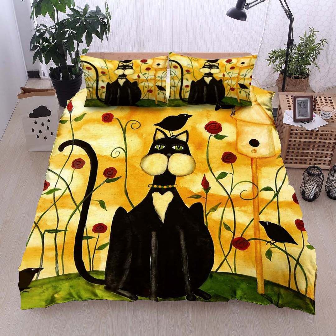 Cat And Crow Bedding Set