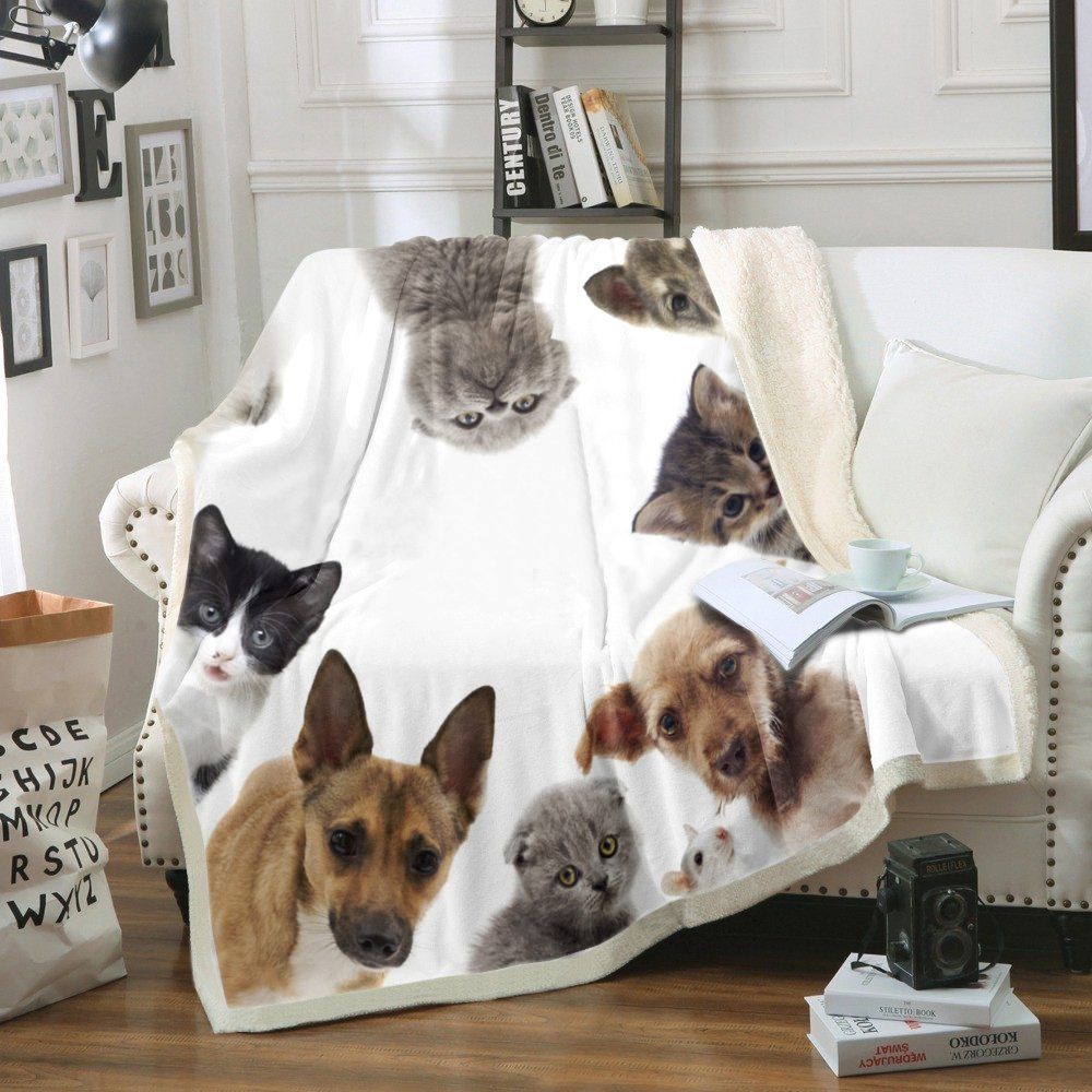 Cat And Dog Sherpa Fleece