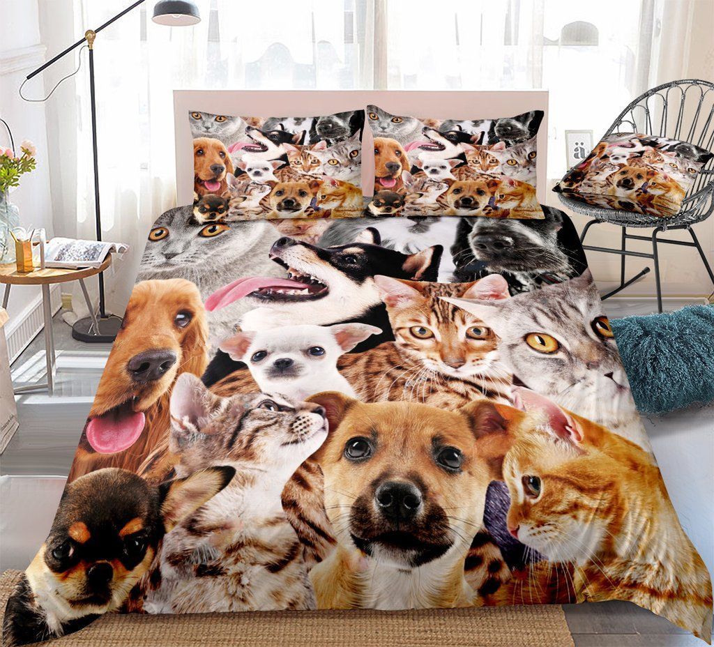 Cat And Dog Bedding Set
