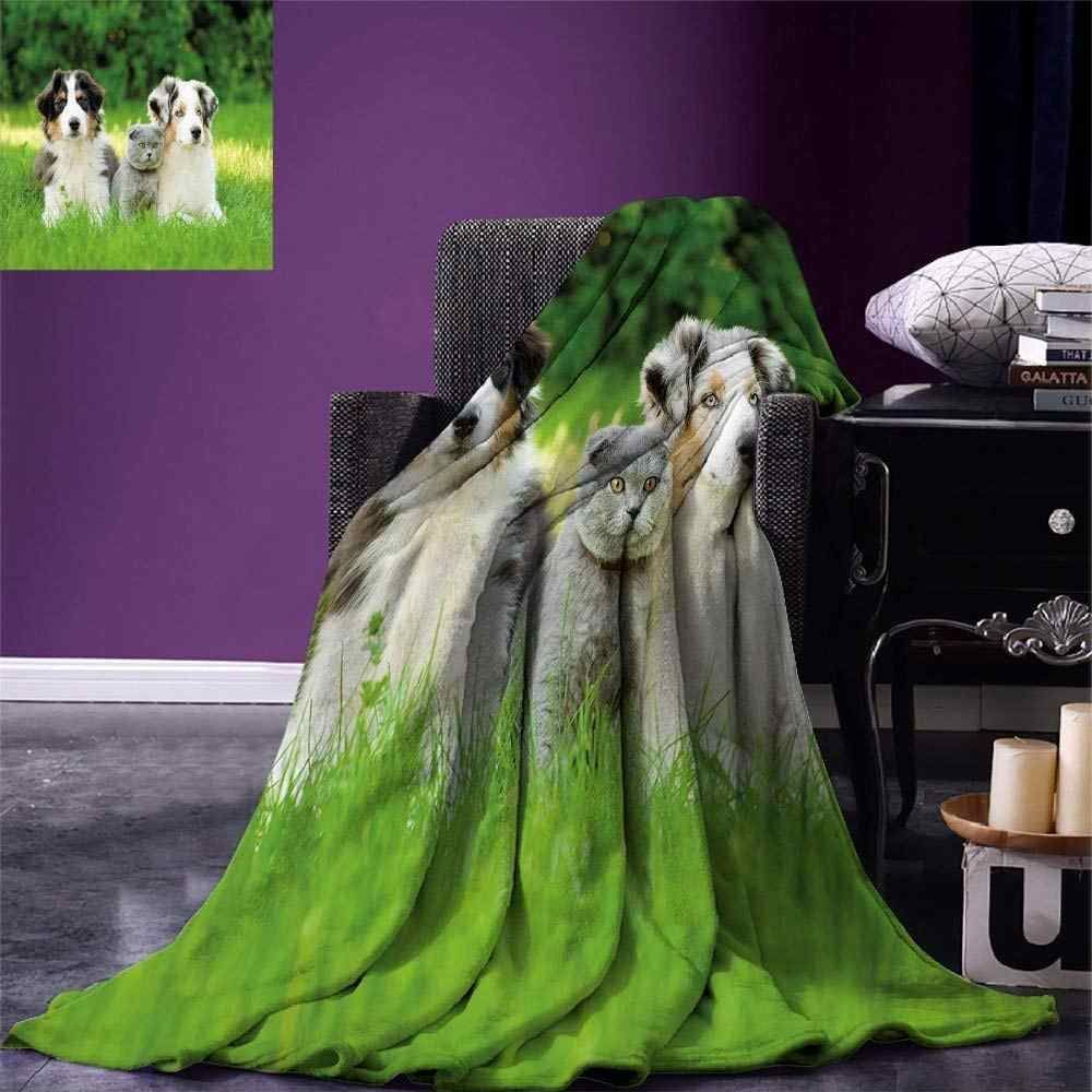Cat And Dog Sherpa Fleece Blanket
