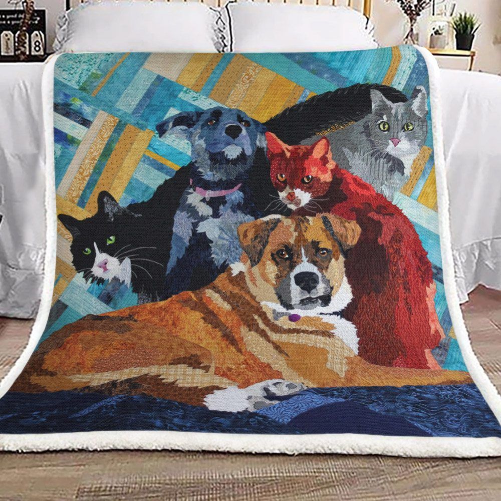 Cat And Dog Sherpa Fleece