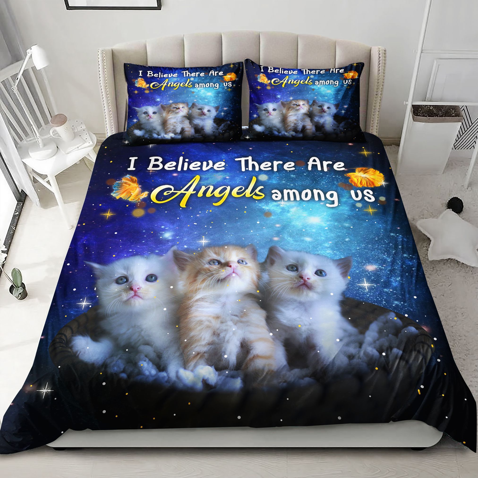 Cat And Fish Angel Among Us Bedding Set