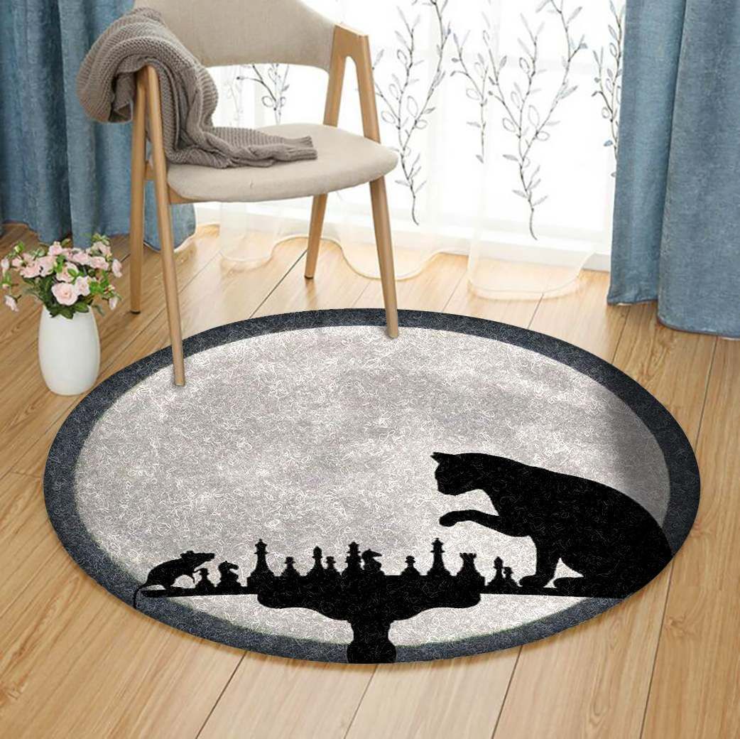 Cat And Mouse Round Carpet
