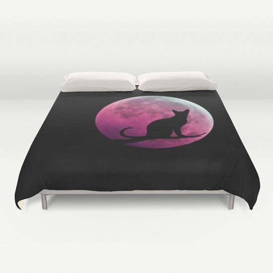 Cat And The Moon Bedding Set