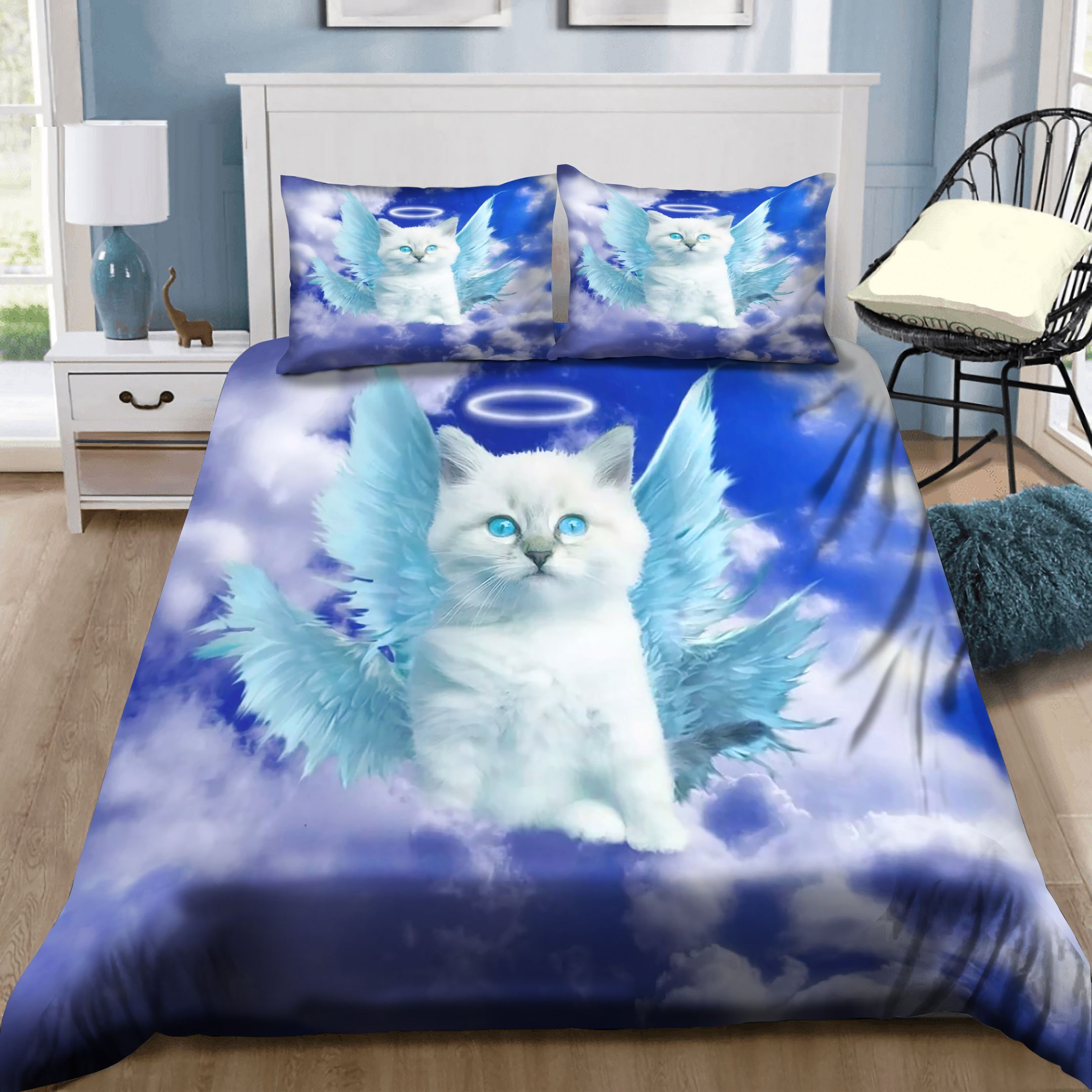 Cat Angel Bedding Set