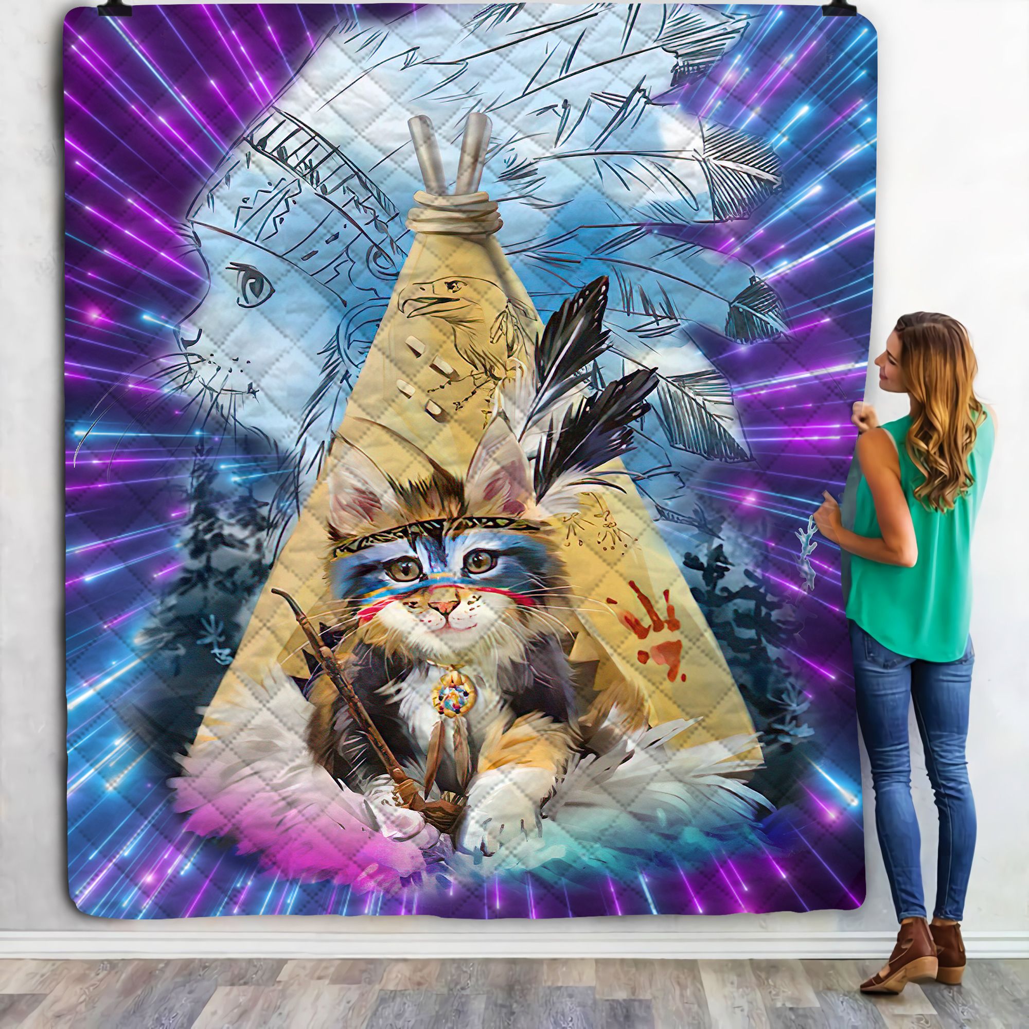 Cat Art Fleece Blanket