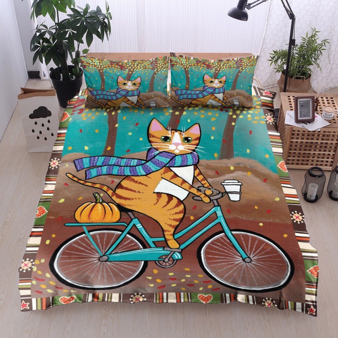 Cat Autumn Bedding Set