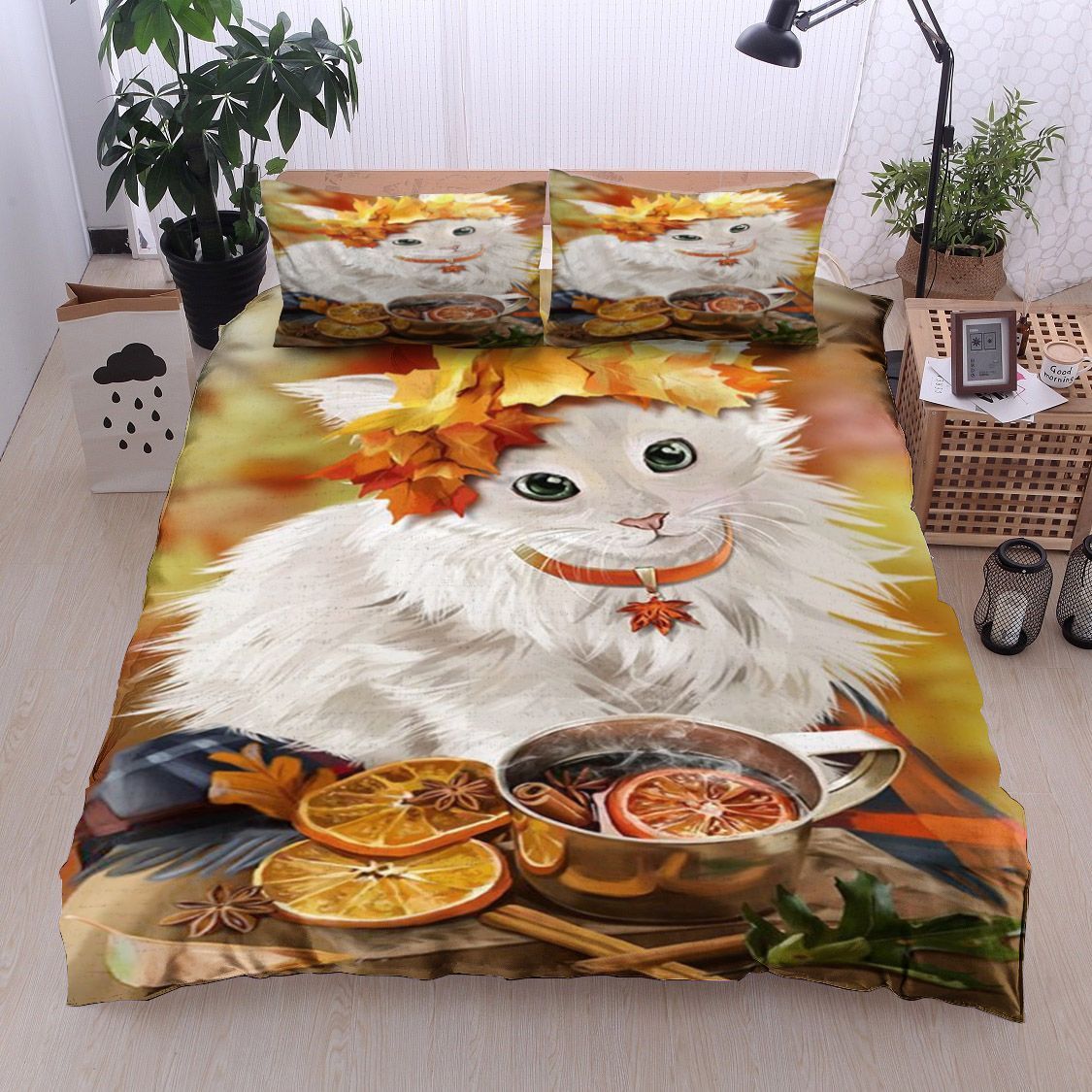 Cat Autumn Bedding Set