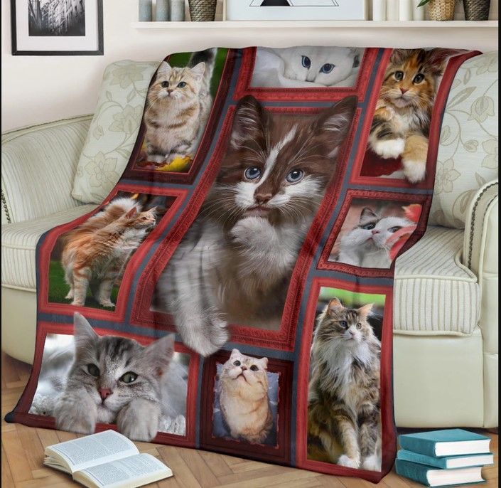 Cat Beauty Sherpa Fleece Blanket