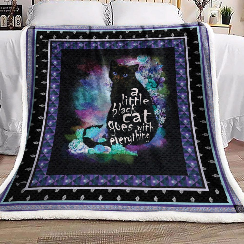 Cat Sherpa Fleece Blanket