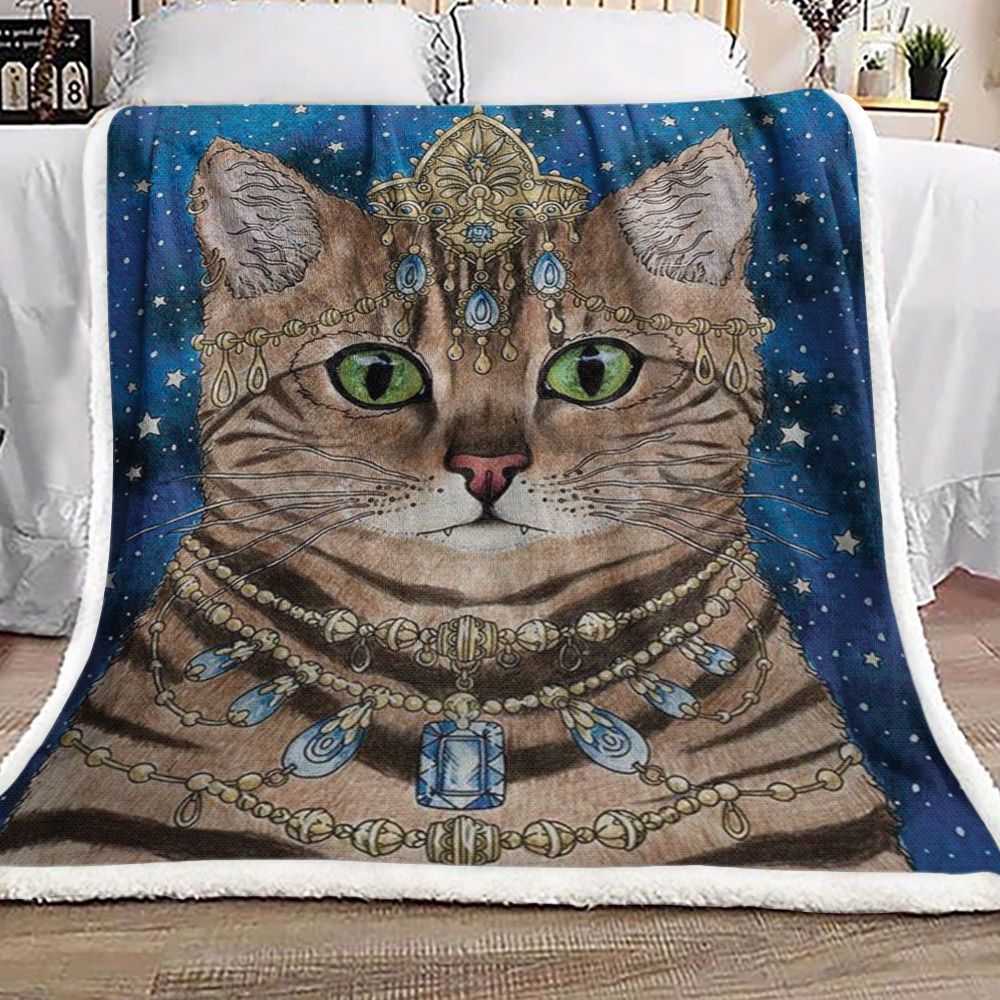 Cat Sherpa Fleece Blanket