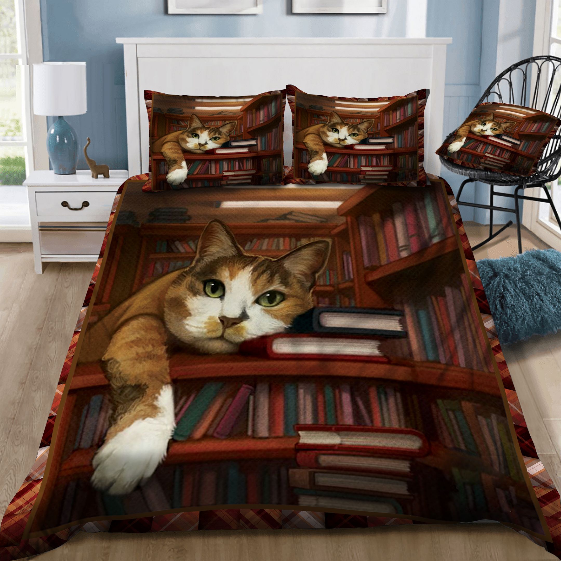 Cat Book  Bedding Set