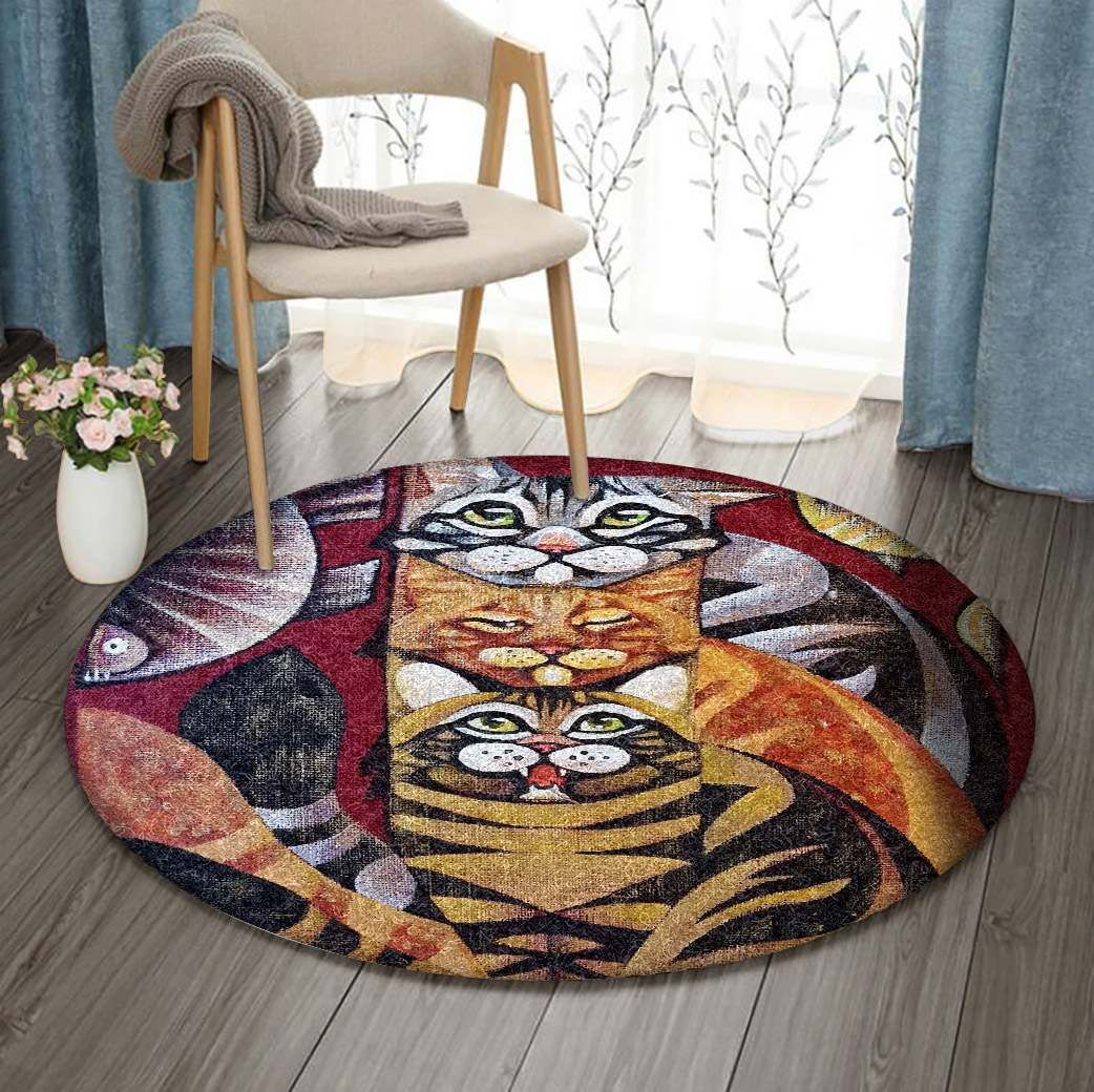 Cat Round Carpet