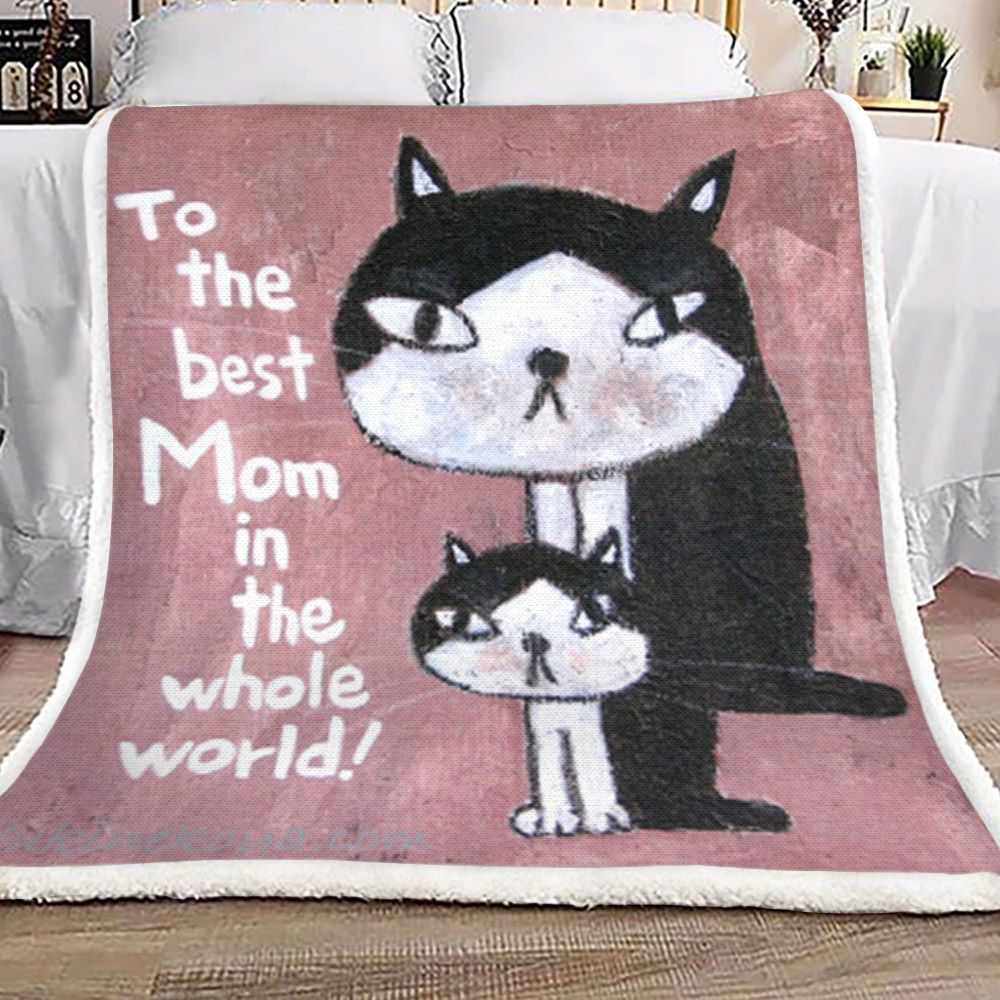 Cat Sherpa Fleece Blanket