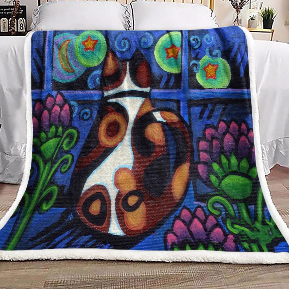 Cat Sherpa Fleece Blanket