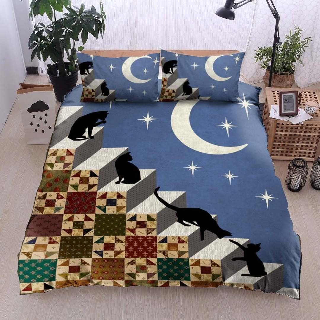 Cat Twin Queen King Cotton Bed Sheets Spread Comforter Bedding Set