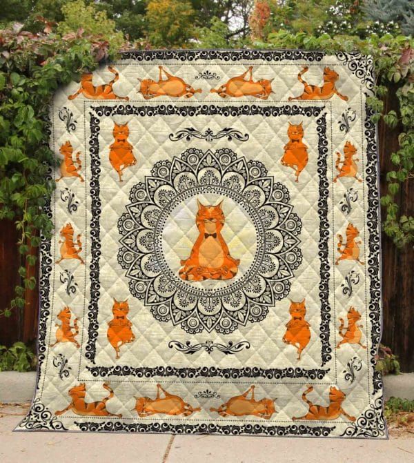 Cat Cat Love Yoga Quilt Blanket DHC020120407TD