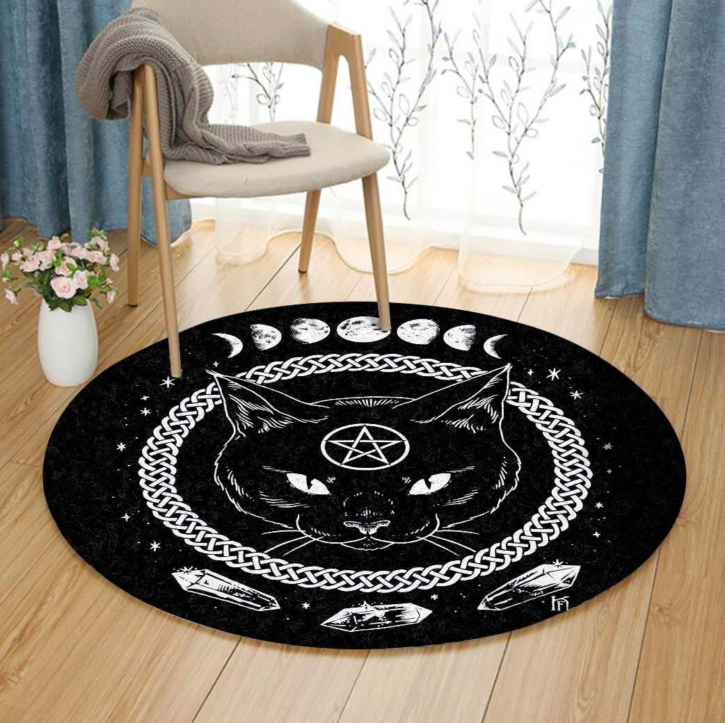 Cat Celtic Round Carpet