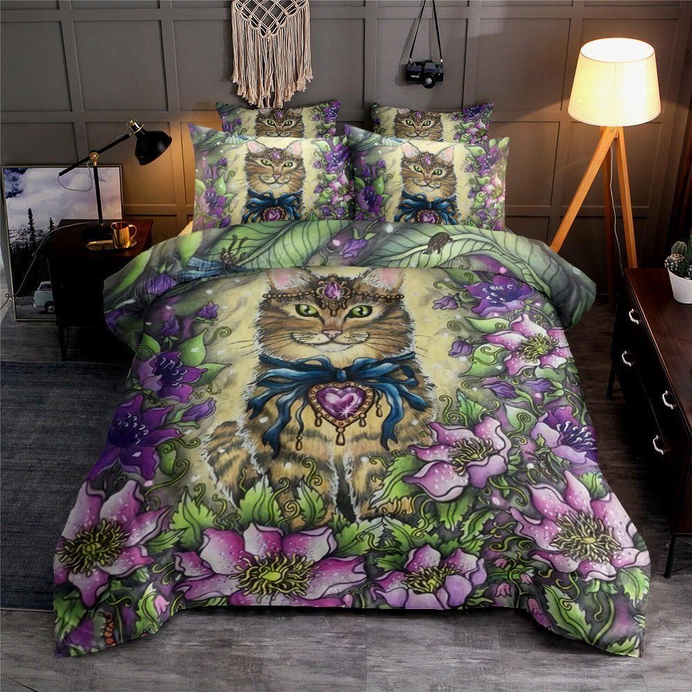 Cat Cotton Bed Sheets Spread Comforter Bedding Set