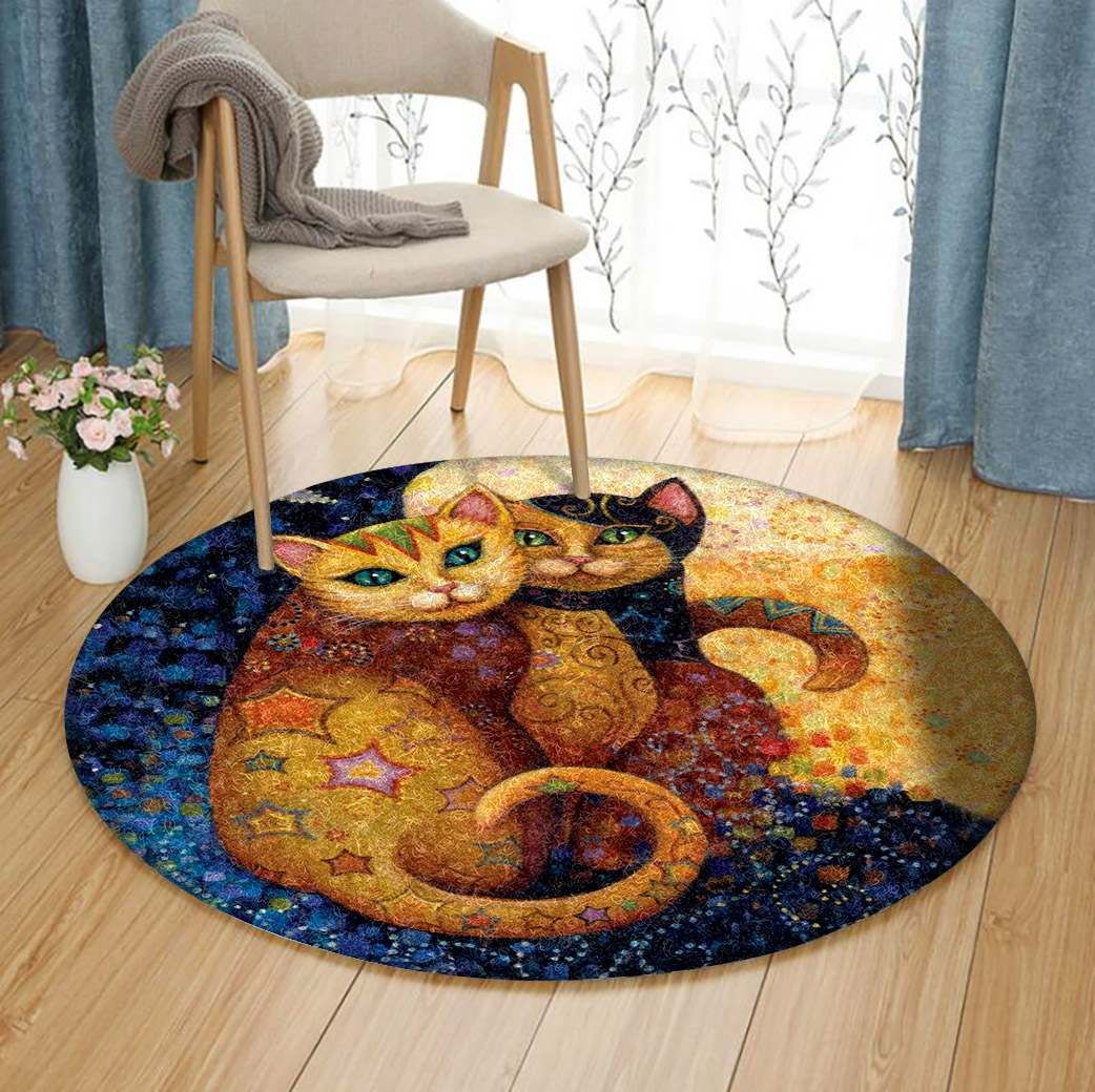Cat Round Carpet