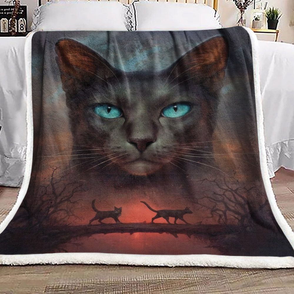 Cat Sherpa Fleece Blanket