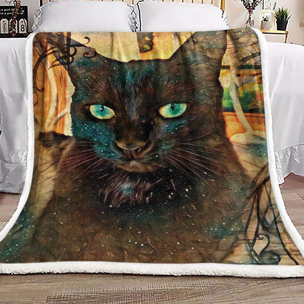 Cat Sherpa Fleece Blanket