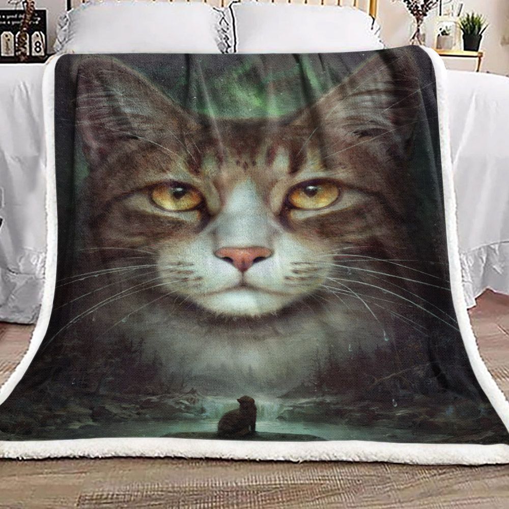 Cat Sherpa Fleece Blanket