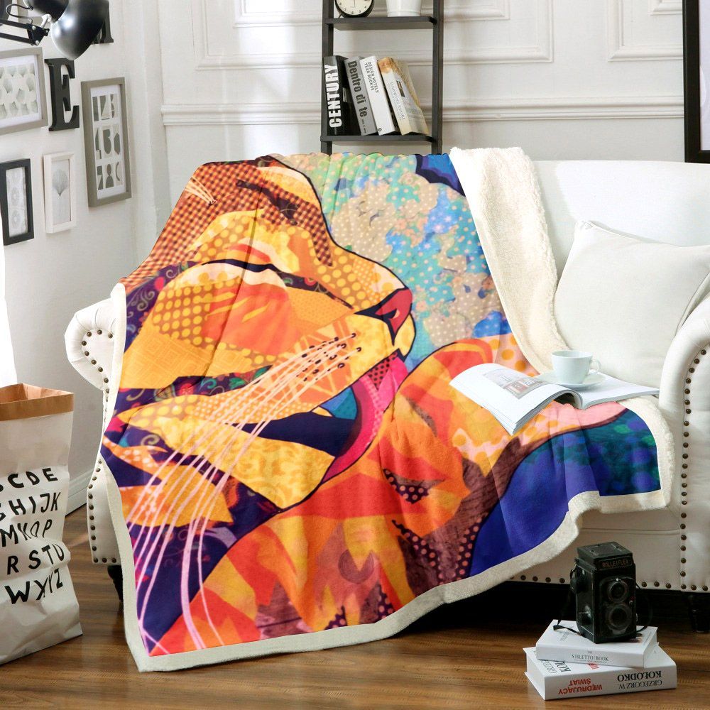 Cat Sherpa Fleece Blanket
