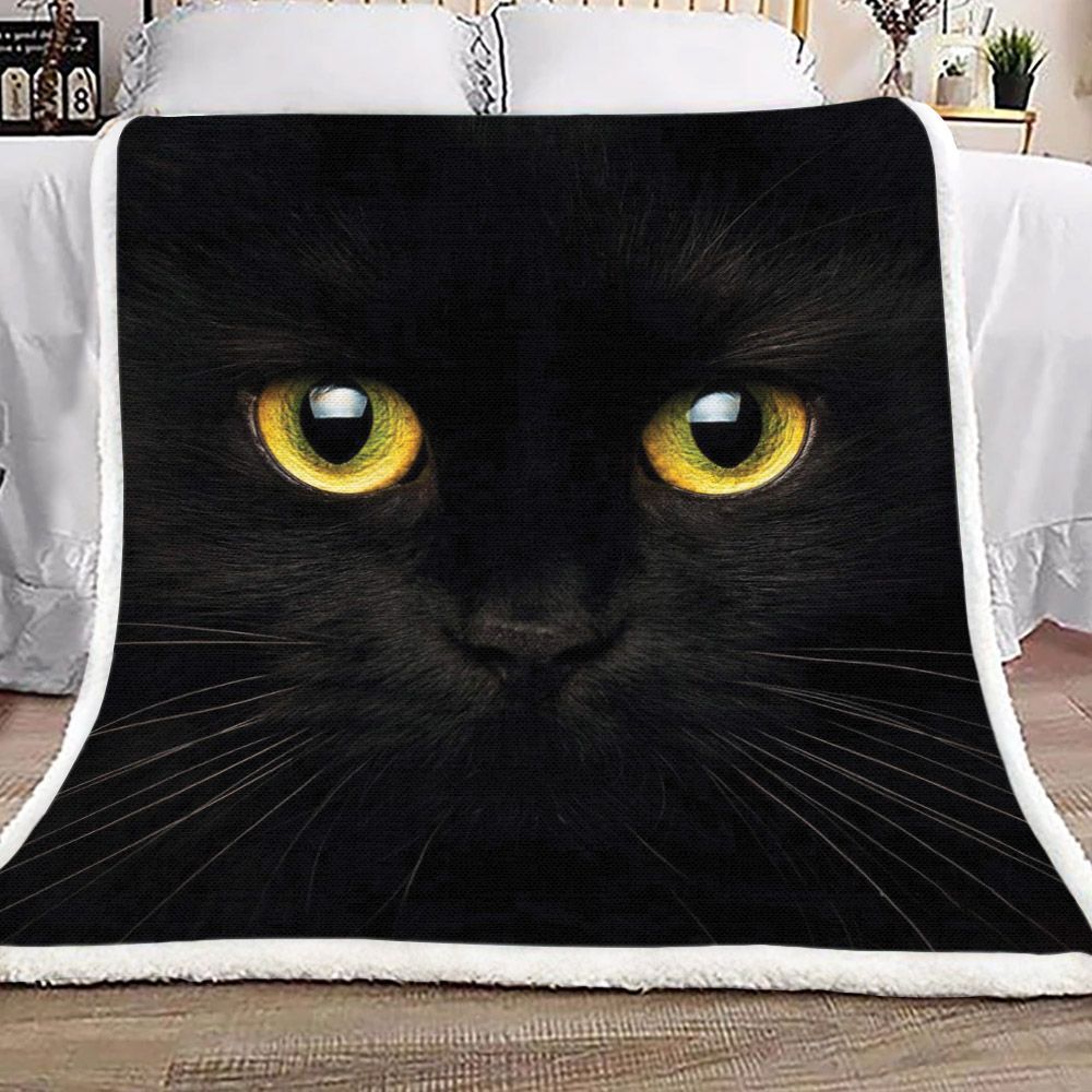 Cat Sherpa Fleece Blanket