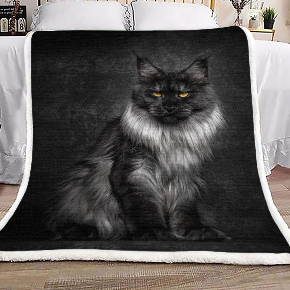 Cat Sherpa Fleece Blanket