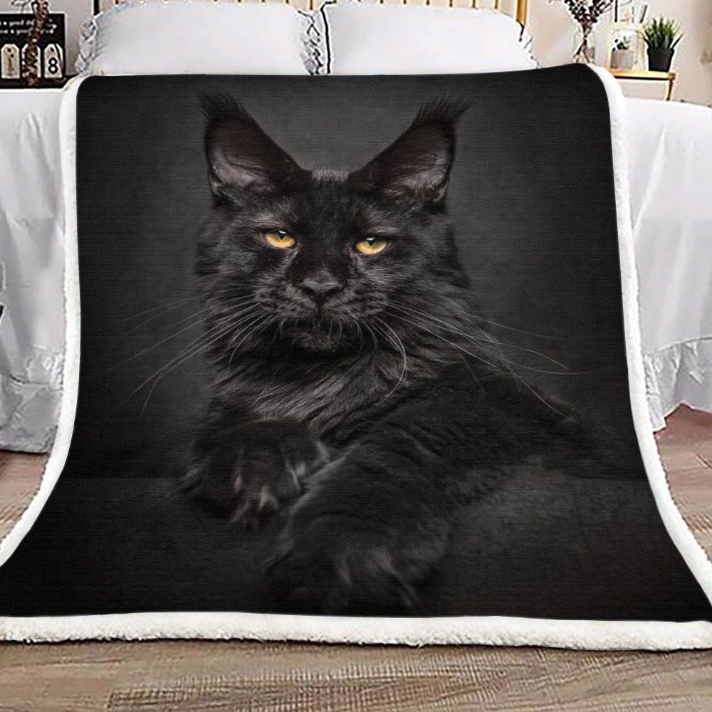 Cat Sherpa Fleece Blanket