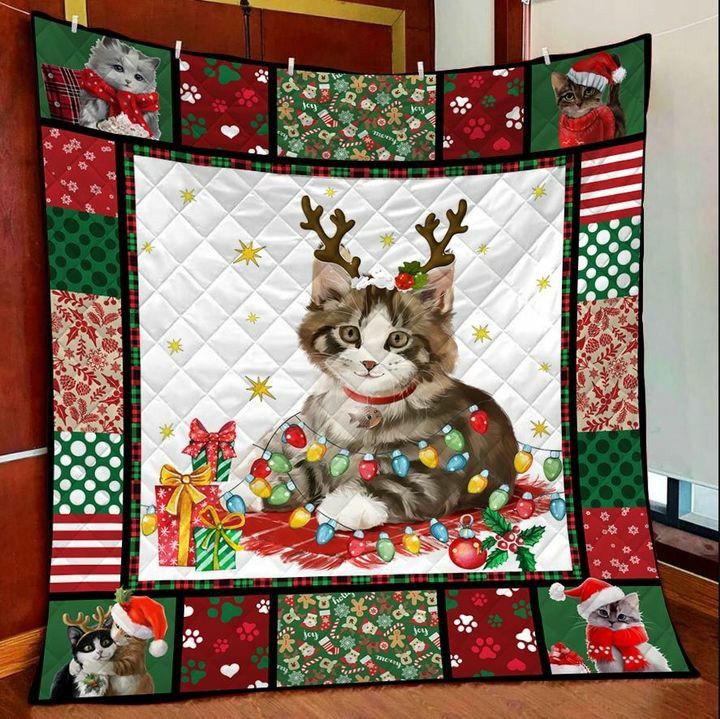Cat Chrisstmas HHC121108TH Quilt Blanket