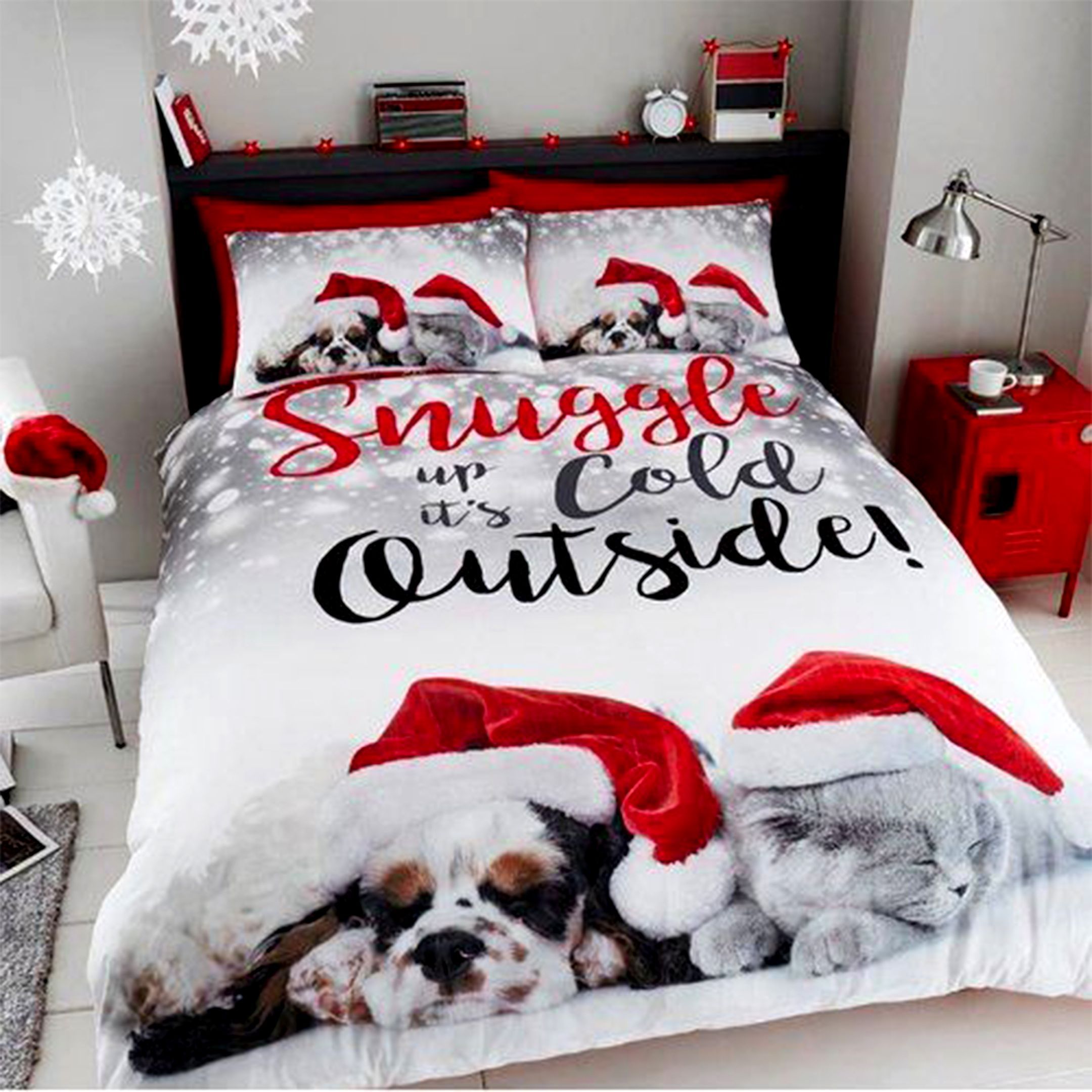 Cat Christmas Bedding Set