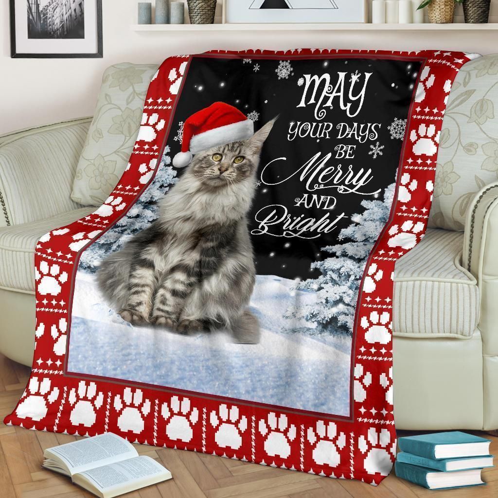 Cat Christmas Fleece Blanket