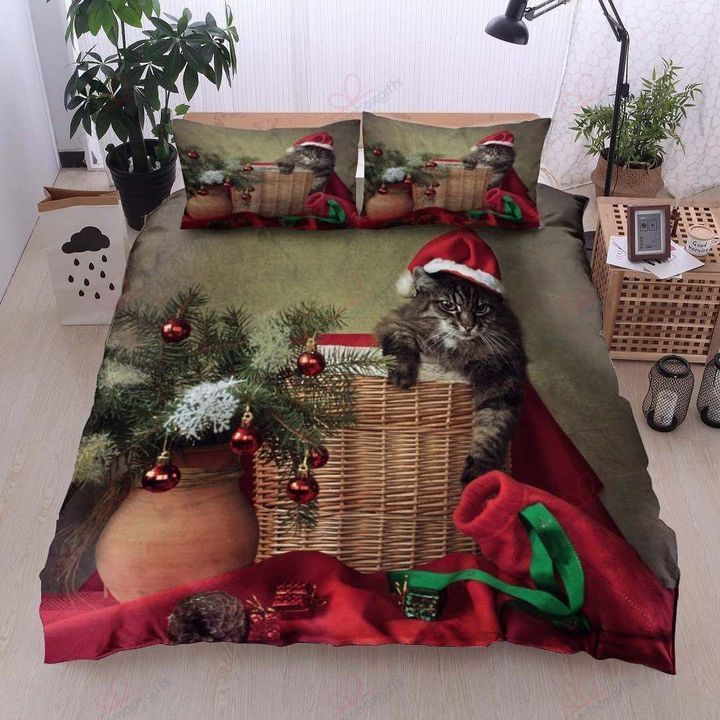 Cat Christmas Bedding Set