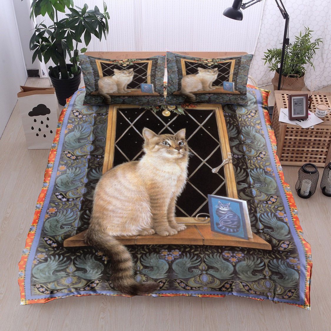 Cat Christmas Bedding Set